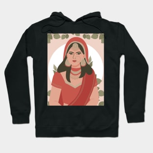 Indian woman portrait Hoodie